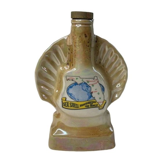 Jim Beam Florida Seashell Headquarters of  world 1968 Empty Decanter Barware u - Picture 1 of 8